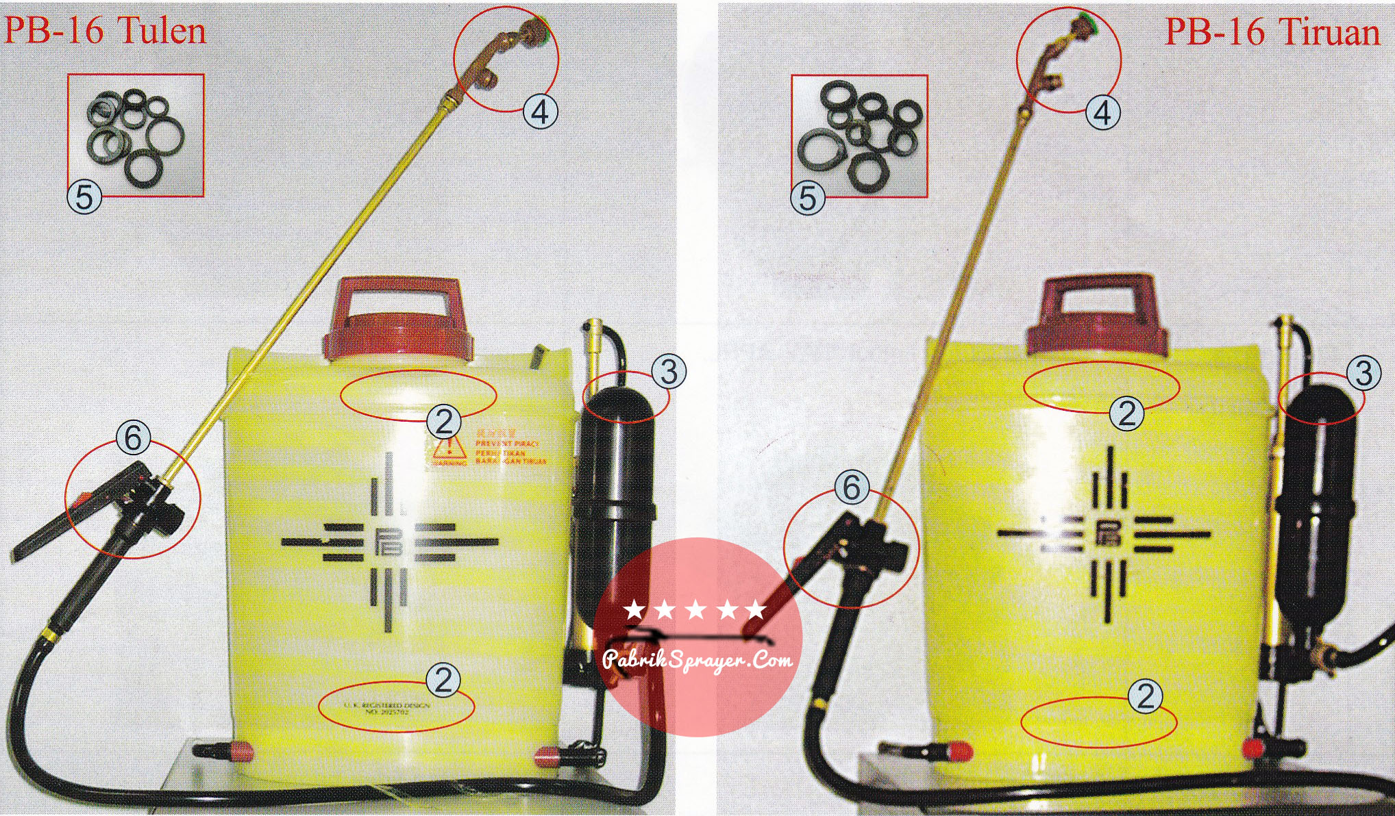 Kenali 6 Tanda-tanda Knapsack Sprayer PB-16 Malaysia Yang Asli